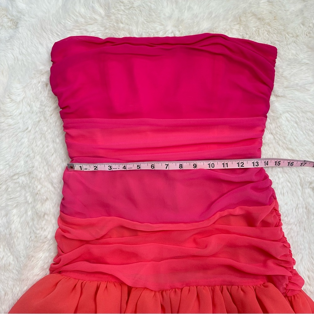 NBD Anaisha Vibrant Pink and Orange Strapless Mini Dress, M - Picture 8 of 12